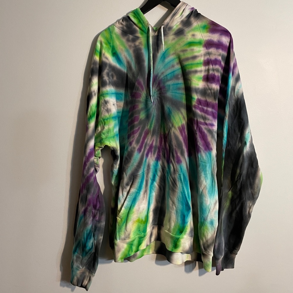 P.Licious custom tie dye fleece hoodie